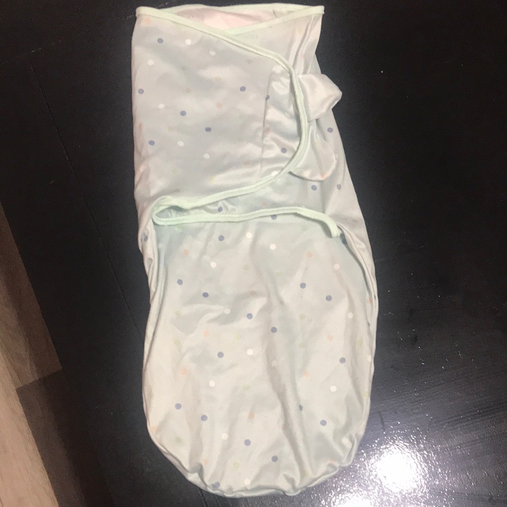 Light Mint Polka Dot Baby Sleep Sack Swaddle